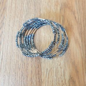 Stella & Dot Bardot Sparkly Coil Bangle Mix Metals